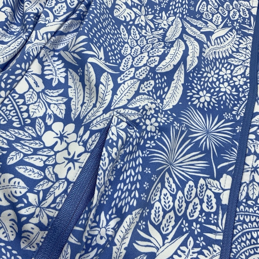Tommy Bahama Women's Small Everyday Active Blue Tropical Floral Full Zip Jacket - Picture 7 of 13